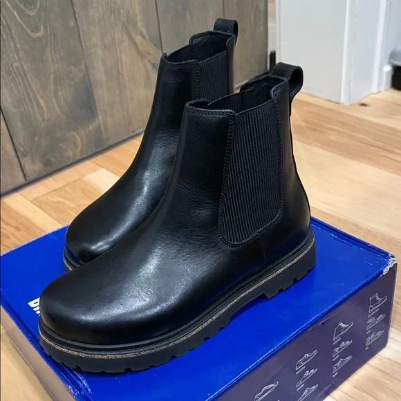 Birkenstock Black Leather Ankle Boots - NIB - Picture 9 of 12